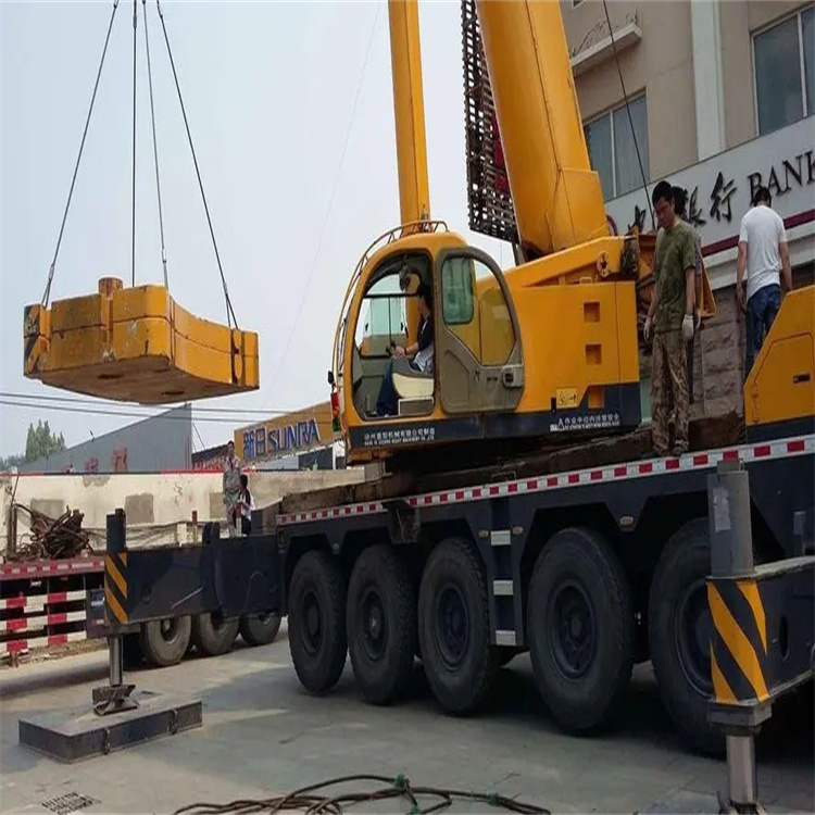 繁昌县当地吊车出租|机器吊装|75吨|工厂搬迁服务